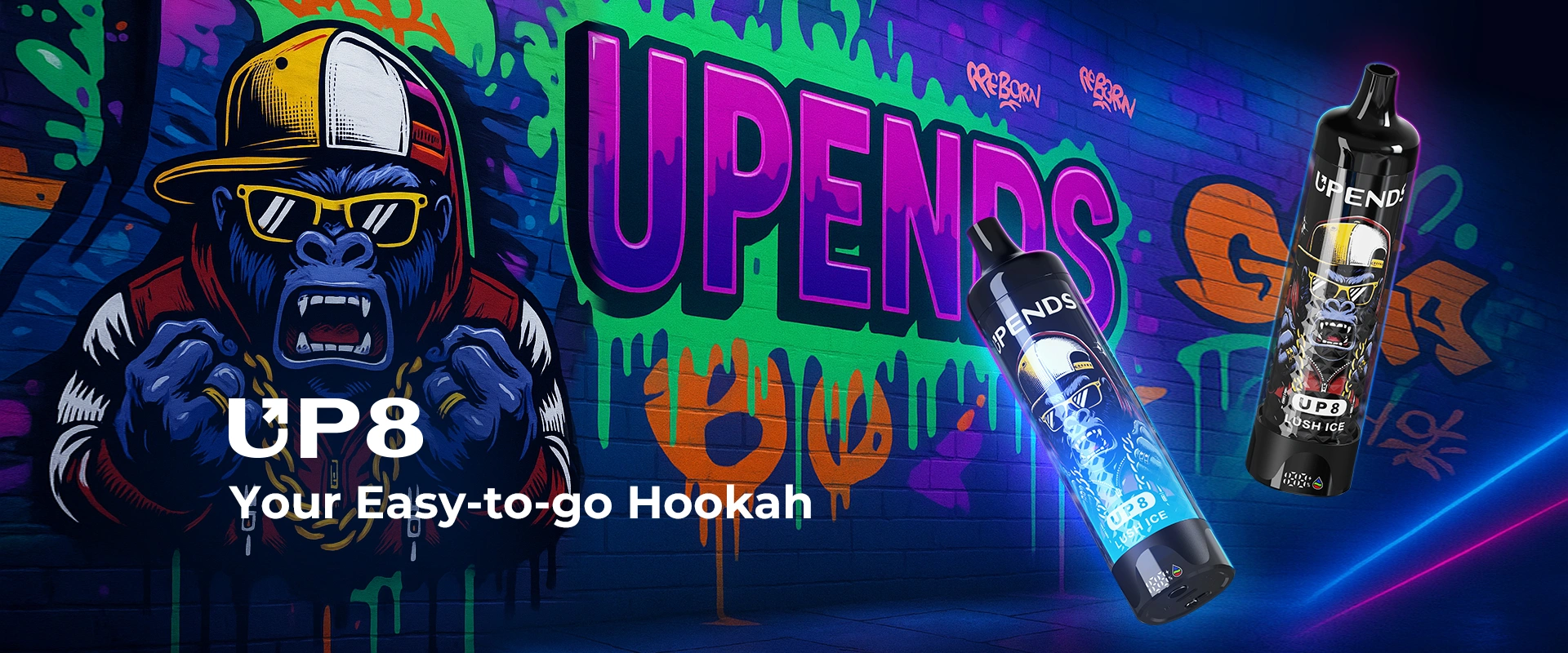 UPENDS UP8 Jednorazowy e-papieros Twój łatwy w użyciu hookah